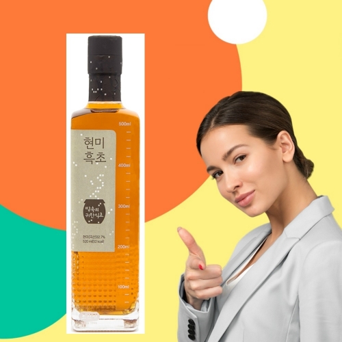 현미흑초 흑초 식초 520ml 1병